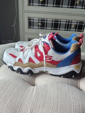 Skechers One Piece Monkey LUFFY Limited Edition White, Red, Blue, Size 9.5.